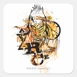 Larfleeze - Agent-Orange 11 Quadratischer Aufkleber