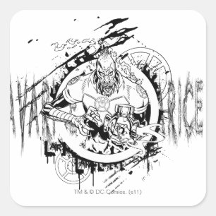 Larfleeze - Agent-Orange 15 Quadratischer Aufkleber