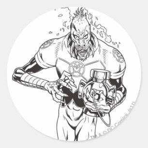 Larfleeze - Agent-Orange 6 Runder Aufkleber