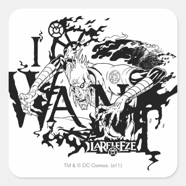 Larfleze - Agent Orange 13 Quadratischer Aufkleber (Vorderseite)