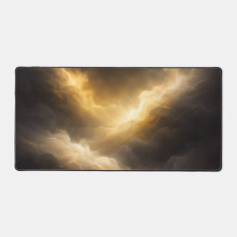 Large Abstract Golden Nebula Mouse Pad Schreibtischunterlage