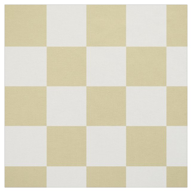 Large, Beige Checkers Pattern Fabric Stoff (Muster)