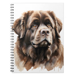 LARGE BROWN NEWFOUNDLAND HUND NOTIZBLOCK