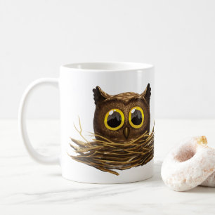 Large Eyed Owl Je suis Awake Mug