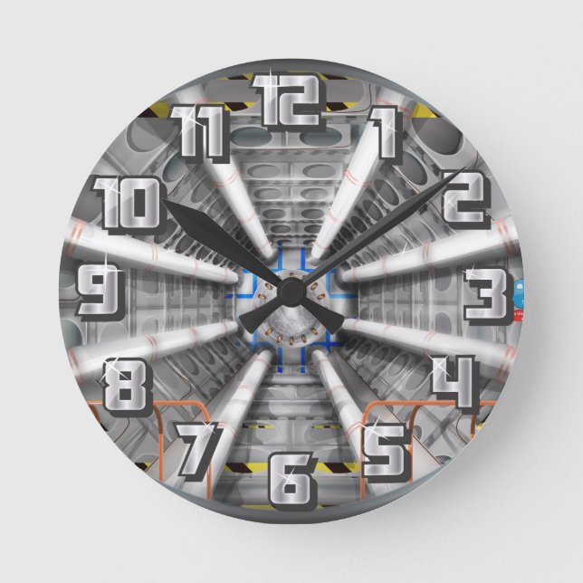 Large Hadron Collider Teilchenbeschleuniger Runde Wanduhr (Vorderseite)