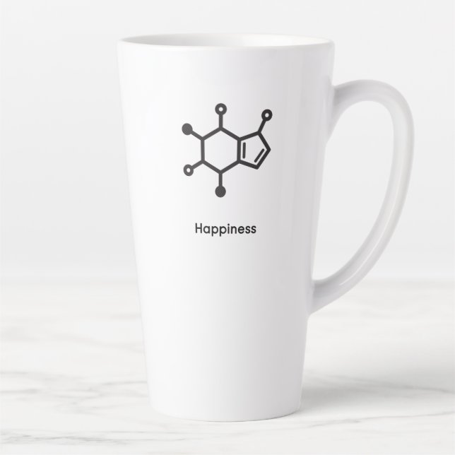Large Latte Mug - Caffeine = Happiness Milchtasse (Rechts)