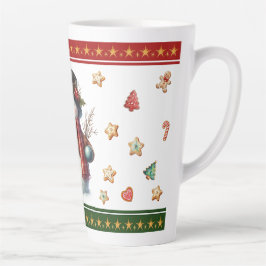 Large Latte Mug with Snowman and Christmas Cookies Milchtasse