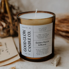 Large Logo Candle Jar Product Label Stickers