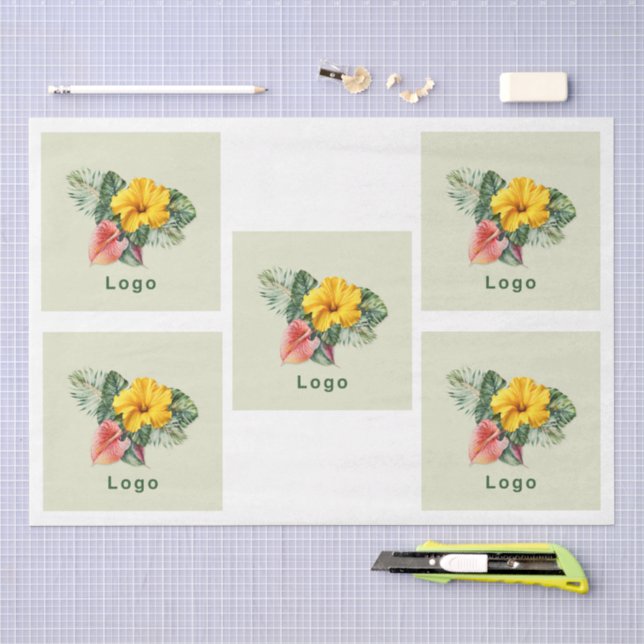 Large Logo Template Tissue Paper Seidenpapier (Handwerk)