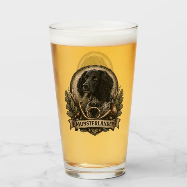  Large Munsterlander (logo)  Glas (Vorne (Gefüllt))