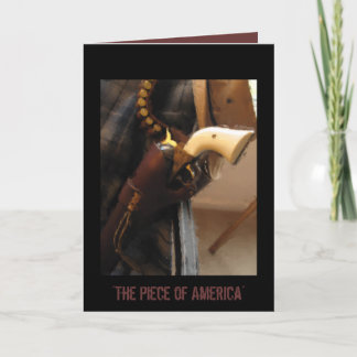 Large Notecard with pistol and holster Karte