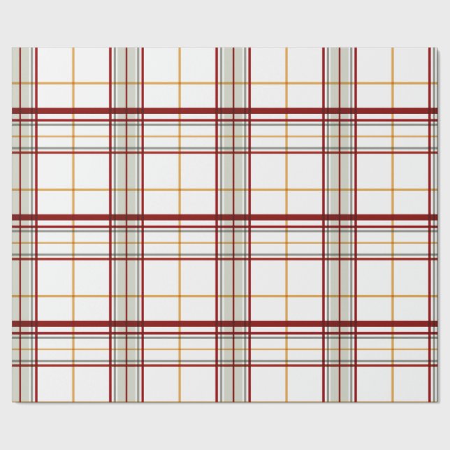 Large Plaid Modern Holiday Wrapping Paper Geschenkpapier (Saum)