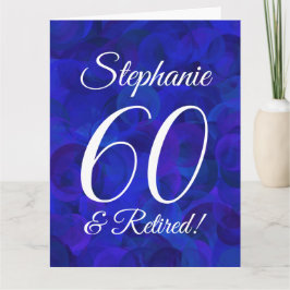 Large Royal Blue 60 und Remüde Happy Retirement Karte