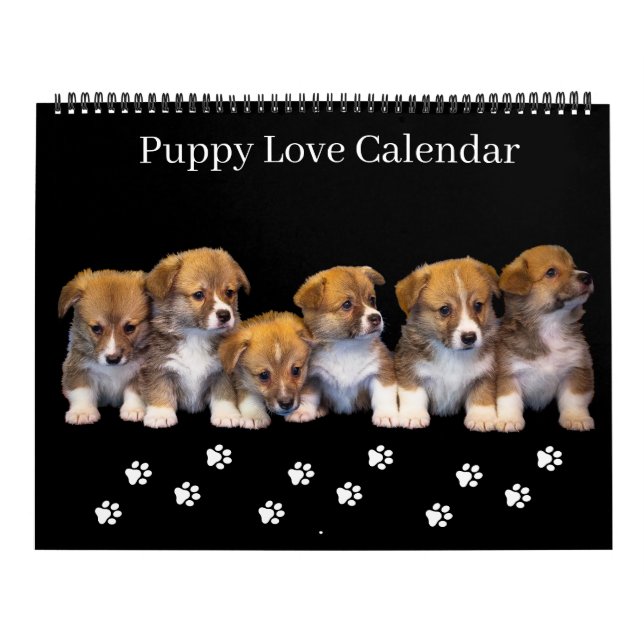 Large Size Puppy Love Calendar Kalender (Titelbild)