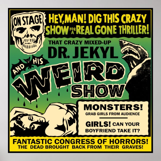 Large Spook Show Poster - Dr. Jekyl (Vorne)