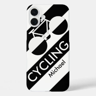 large stripes & graphic-bicycle iPhone 16 plus hülle