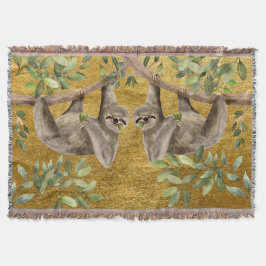 Large Throw with Sloths Decke