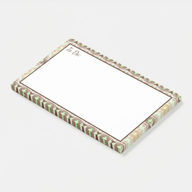 Large To do post it note in braun Post-it Klebezettel (angewinkelt)