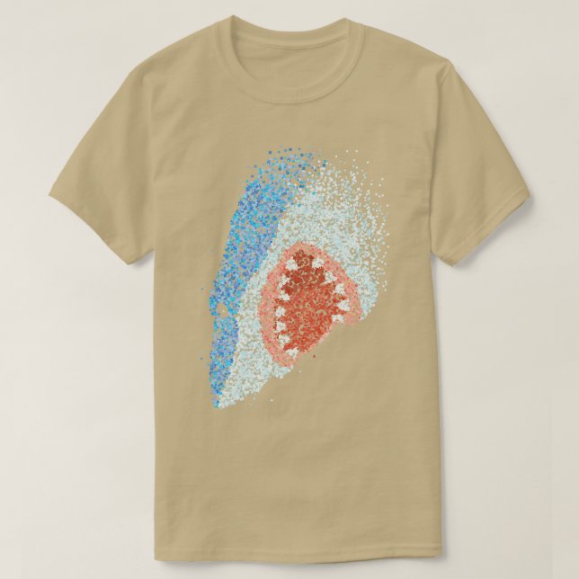 Large Weisser Hai Haie Hailebrhater T-Shirt (Design vorne)