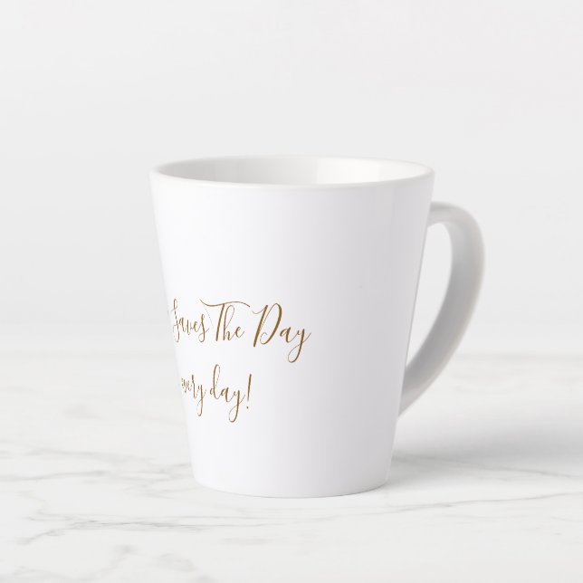 Large White Latte Mug Milchtasse (Rechte Ecke)
