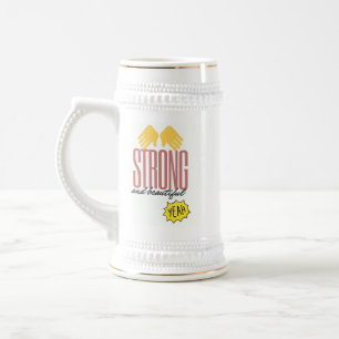 Large white mug / Weißer Chope Bierglas