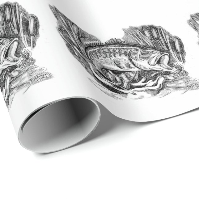 Largemouse bass geschenkpapier (Rolleneckpunkt)