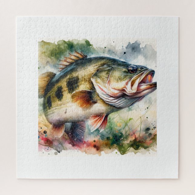 Largemouth Bass AREF1601 - Watercolor (Vertikal)