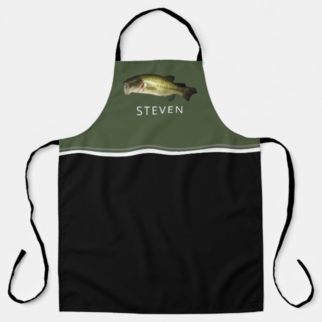 Largemouth Bass Fish Personalisierter Koch Schürze (Vorderseite)