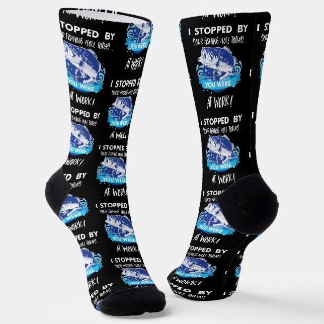 Largemouth Bass Fishing Herren Funny Sports Zitat Socken (Gewinkelt)