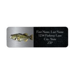 Largemouth Bass Fishing Return Address Labels