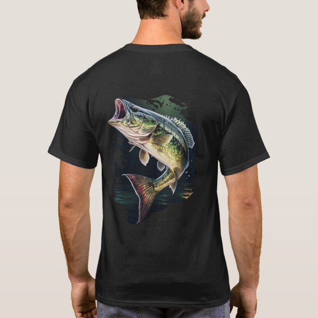 Largemouth Bass Fishing T-Shirt (Rückseite)