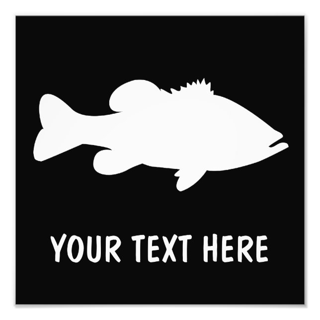 Largemouth Bass Fishing-Vorlage Fotodruck (Vorne)