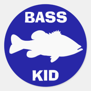 Largemouth Bass Fishing-Vorlage Runder Aufkleber