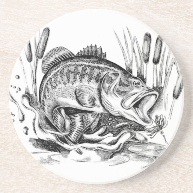Largemouth Bass Getränkeuntersetzer (Vorne)