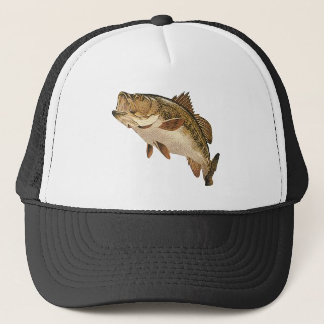 Largemouth Bass Hat Truckerkappe (Vorderseite)