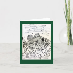 Largemouth Bass Schwimmbadkarte Dankeskarte
