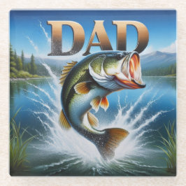 Largemouth Bass Vater Glasuntersetzer