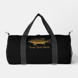 Largemouth Bass Your Text Here Fish Duffle Bag