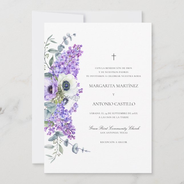Larissa Invitacion de Boda Cristiana Wedding Einladung (Vorderseite)