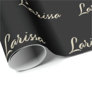 Larissa white gold Handwriting Geschenkpapier