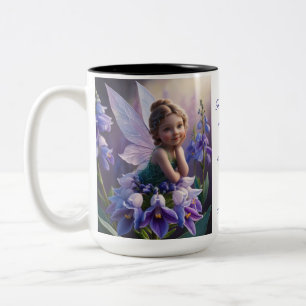 Larkspur Blume Fairy Zweifarbige Tasse