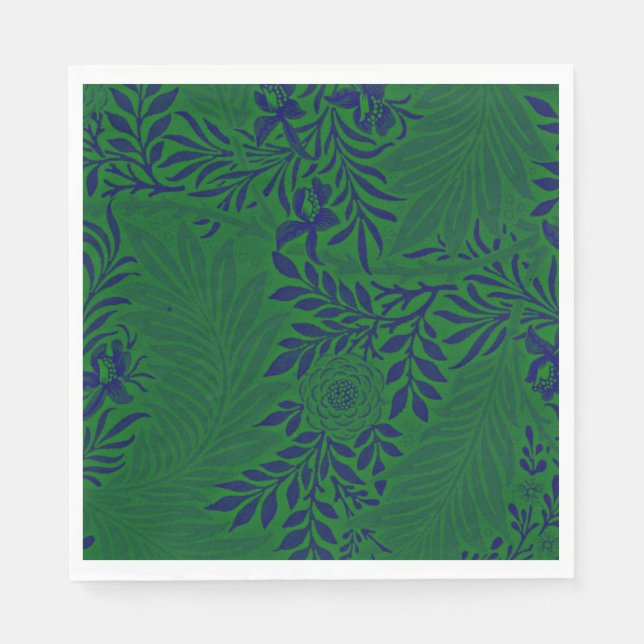 Larkspur in Vibranly Green und Blue Serviette (Vorderseite)