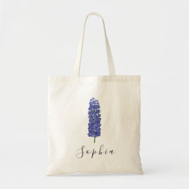 Larkspur Juli Custom Birth Blume Geschenk Tragetasche