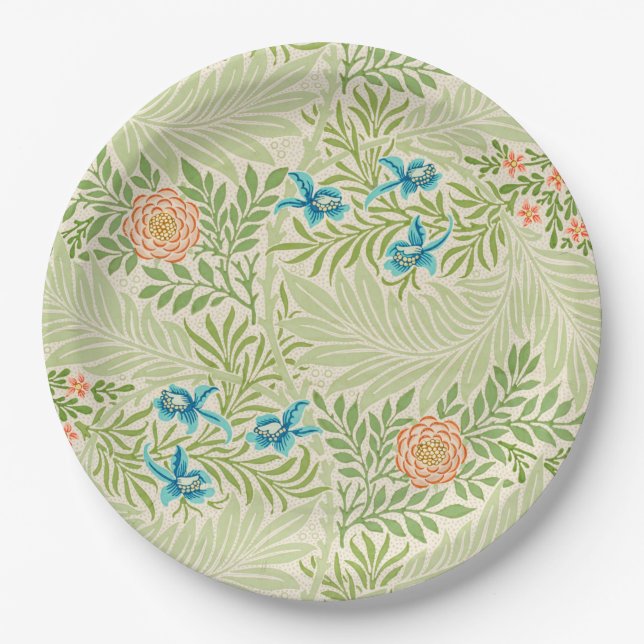 Larkspur Pattern (von William Morris) Pappteller (Vorderseite)