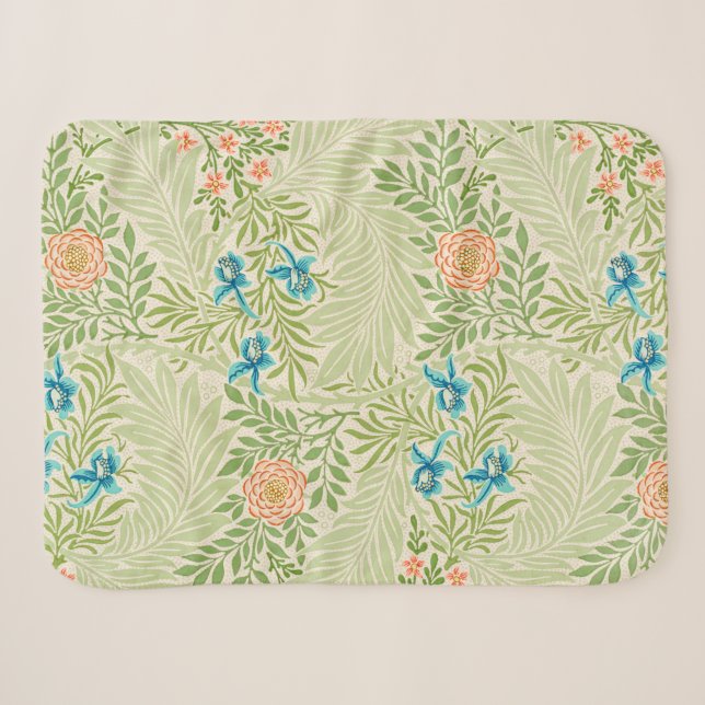 Larkspur Pattern (von William Morris) Sherpadecke (Vorderseite (Horizontal))