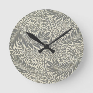 Larkspur, Tapetenentwurf, 1872 Runde Wanduhr
