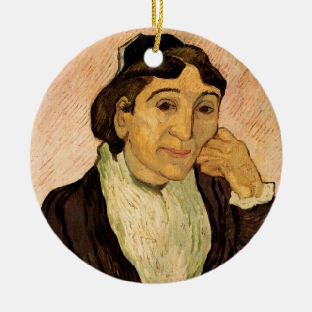 L'Arlesienne (Madame Ginoux) von Vincent van Gogh Keramik Ornament (Vorne)