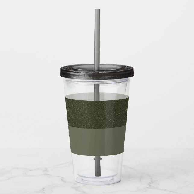 Lärm und glatter Moosgrüner Tumbler - individuell  Acryltrinkbecher (Vorderseite)