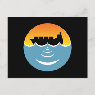 Lärmbelastung der Meere Postkarte