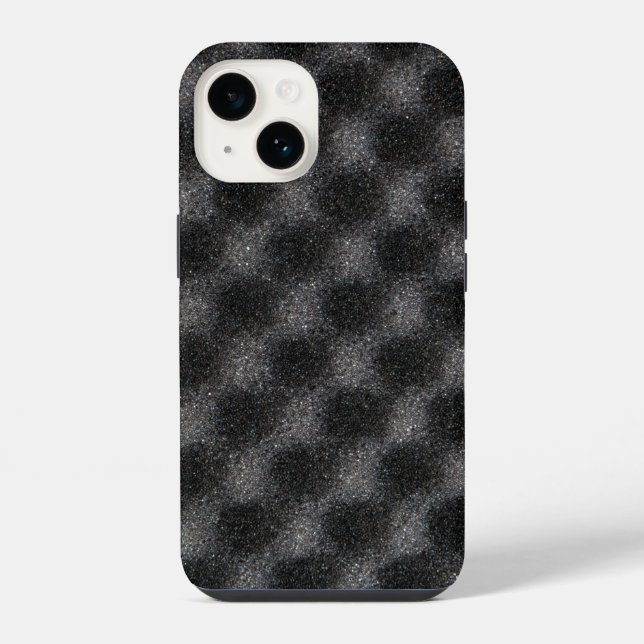 Lärmdämpfende Polyether-Platte.  iPhone 14 Hülle (Rückseite)